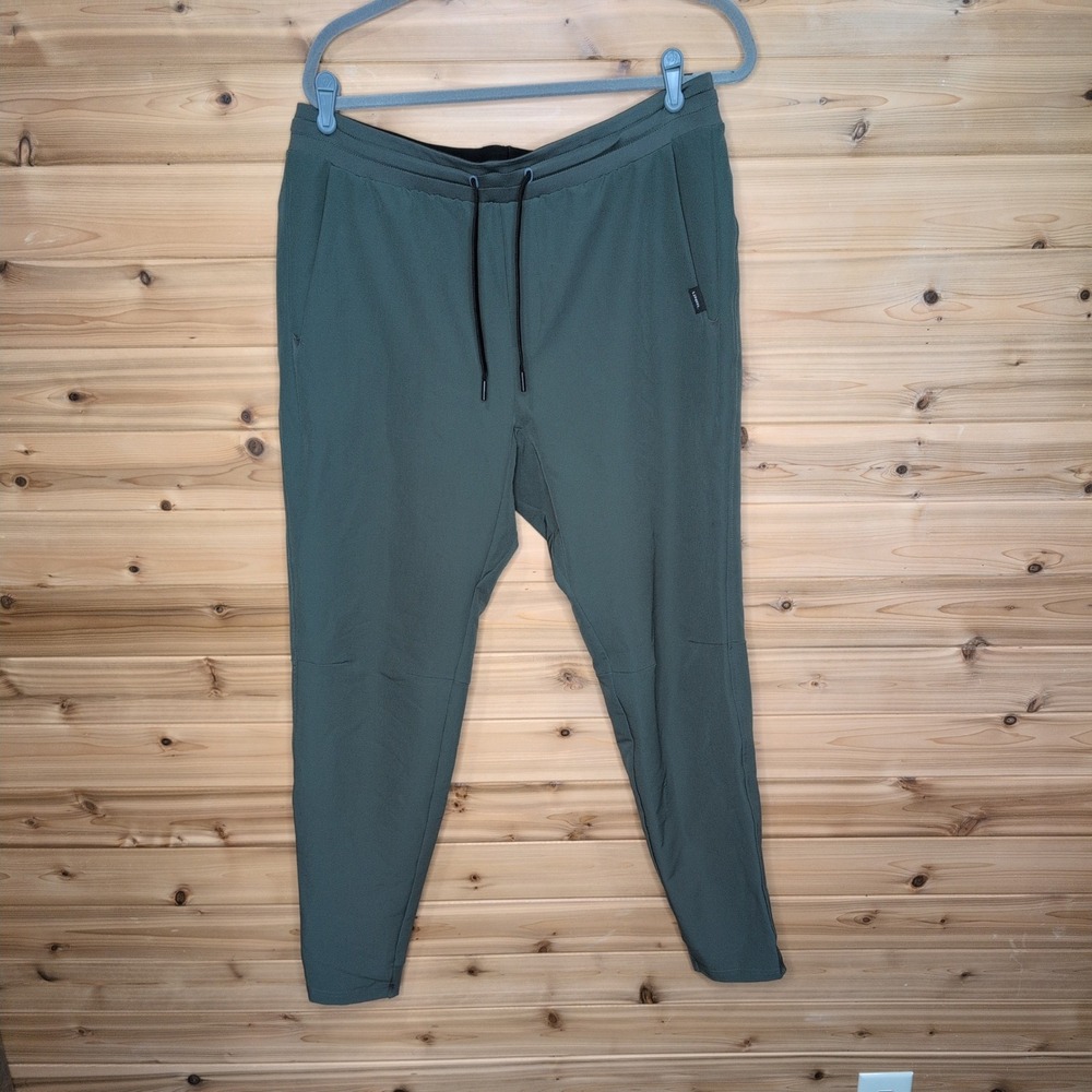 UNRL Apex Pants‎ Mens Large Olive Green Tapered Athletic Joggers Stretch